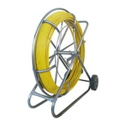 Techtongda Fish Tape Fiberglass Wire Cable Running Rod Duct Rodder Fishtape Puller 10mm*150M