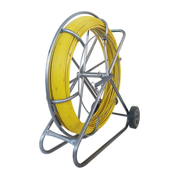 Techtongda Fish Tape Fiberglass Wire Cable Running Rod Duct Rodder Fishtape Puller 10mm*150M
