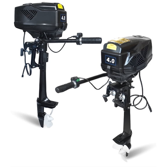Techtongda Freshwater One Hand Steer 40 cm Shaft Battery Trolling Motors with Push Button Start