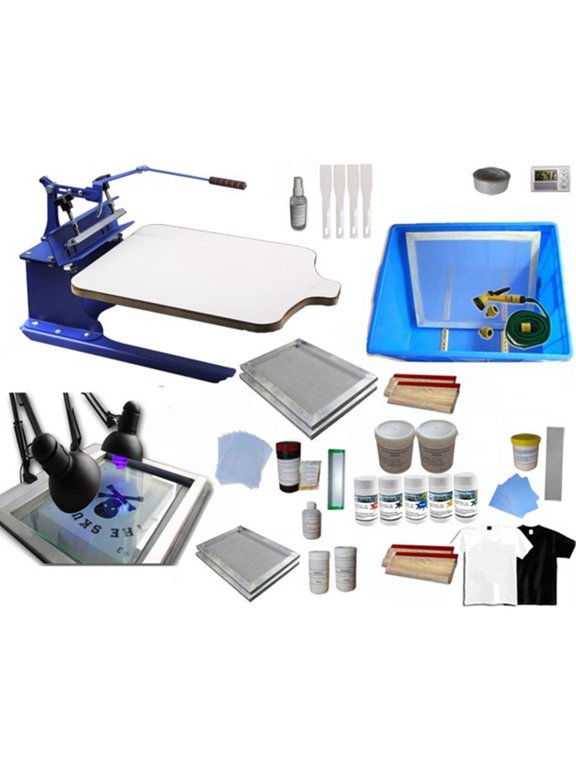 Full Kit 1 Color Screen Printing Press DIY T-Shirt Printing Full Set