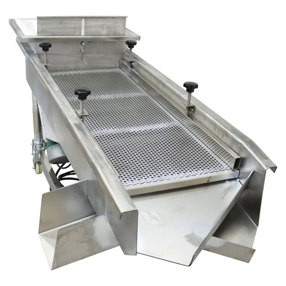 Techtongda Full Stainless Steel Linear Vibrating Screen Double Layer Double Motor Linear Screen 220V with 4mm 8mm Mesh