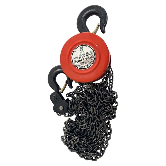 Techtongda Hand Pull Gourd Inverted Chain Hoist Small Iron Hoist Home Crane 4400 lbs/2T