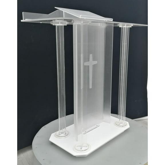 Techtongda High Light Church Sacrament Speech Church Podium Acrylic Lectern Pulpit Event Church Wedding Prayer