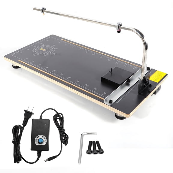 Techtongda Hot Wire Foam Cutter Table Foam Slitting Machine Transverse Hot Wire Foam Styrofoam Cutting Machine Vertical(30.7in*14.9in)