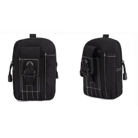 Techtongda Interior Pockets Fanny Pack, 100% Oxford Cloth, Black