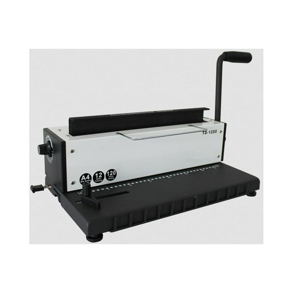 Techtongda Manual 34 Holes Punching Binding Machine All Steel Metal Spiral Coil Binder Puncher