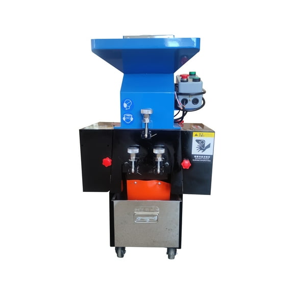 Techtongda Multifunctional Plastic Granulator Grinder Plastic Shredder Bottle Chipper for Plastic Bottle, Rubber, Wood, Grain, Herbs Blue 180 Type 220V