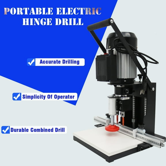 Techtongda Portable Electric Hinge Drill Hinge Drilling Machine for Woodworking
