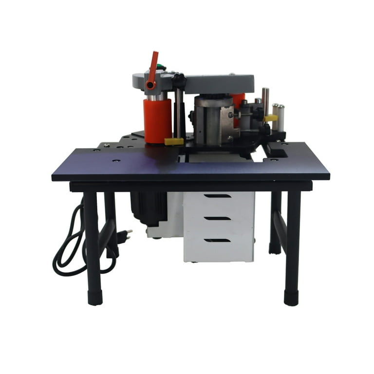 NEWTRY Woodworking Edge Bander Machine - Adjustable 10-45mm Width, 0.5-5m/min Speed, For PVC, ABS, Wood Veneer (110V)