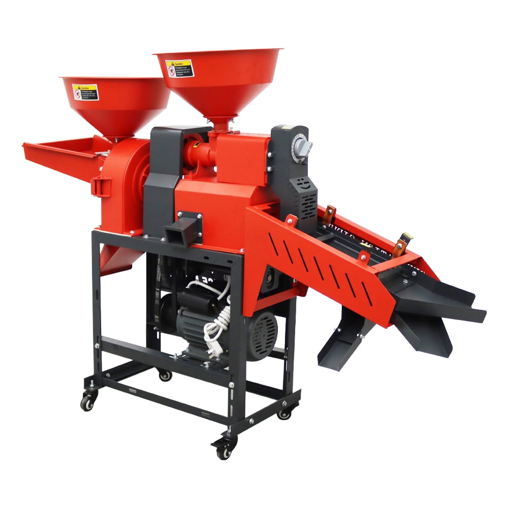 Techtongda Rice Mill and Crushing Machine Rice Polisher Thresher with Vibrating Screen 220V
