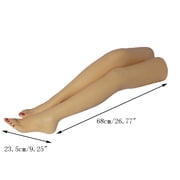 Techtongda Silicone Female Mannequin Life Size Foot with Knee as Sketch Nail Art Practice Jewelry Shoe Sock Display