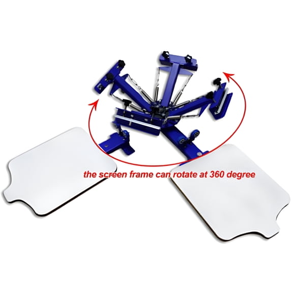 Techtongda Silk Screen Printing Machine Press 4 Color 2 Station T-shirt Screen Printing Equipment DIY Printer #006431