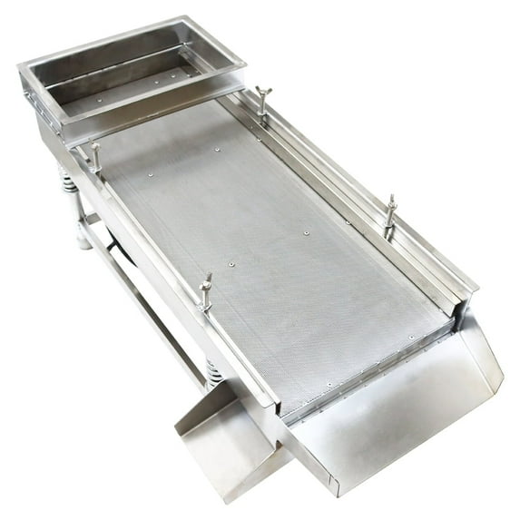 Techtongda Small Linear Screen Linear Vibrating Screen Stainless Steel Sifter Shaker Screen Machine with 1MM Mesh