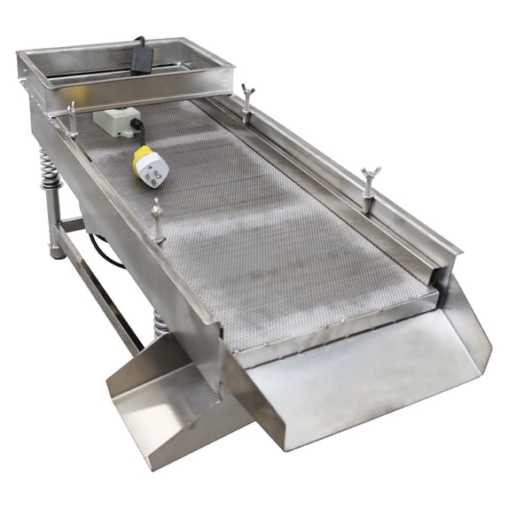 Techtongda Small Linear Screen Linear Vibrating Screen Stainless Steel Sifter Shaker Screen Machine with 2MM Mesh