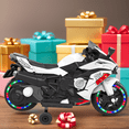 thumbnail image 1 of Techvida Ride on Toys 12v Battery Powered Ride on Motorcycle for Kids 3 Wheels Motorcycle with LED Lights Music Child, 1 of 14