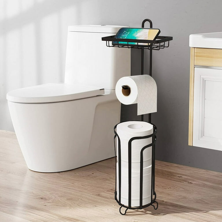 Techvida Bathroom Tissue Paper Roll Stand, Toilet Paper Roll