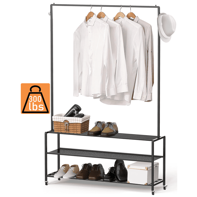 Walmart clothes rack with wheels sale