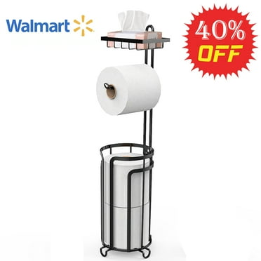 Techvida Tissue Paper Roll Stand, Bathroom Toilet Paper Storage Holder, Floor Standing Toilet Paper Dispenser,