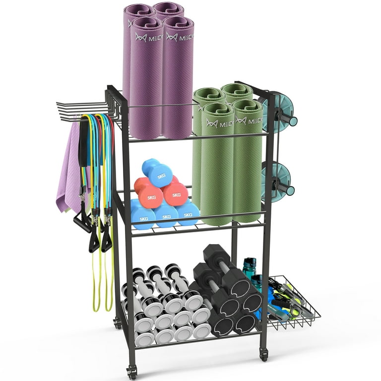 Techvida Yoga Mat Storage, Gym Equipment Storage, Cart for