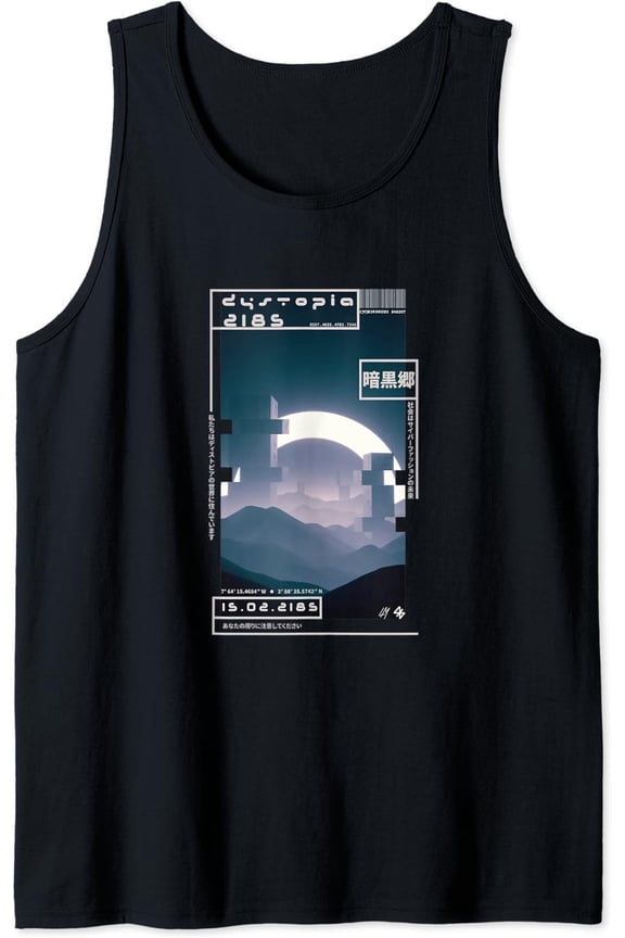 Techwear Cyberpunk Streetwear Japanese Dystopia 2185 Tank Top Size S-3XL