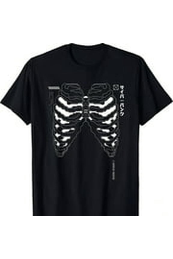 Techwear Goth Cyberpunk Samurai Warrior T-Shirsthetic Y2675K Style Summer Top, Loose Fitting T-Shirt2