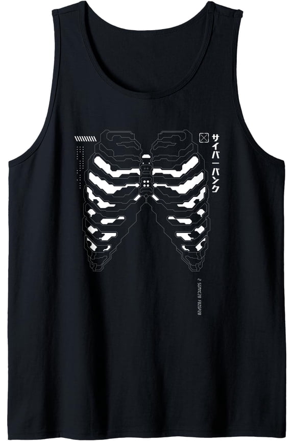 Techwear Goth Cyberpunk Samurai Warrior Tank Top Size S-3XL