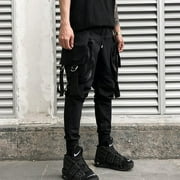 Techwear Matte Black Pants Relaxed Fit Streetwear Joggers Urban Harem Double Ninja Trousers