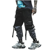 Techwear Streetwear Cargo Pants Relaxed Fit Multi-Pocket Urban Mens Tactical Joggers