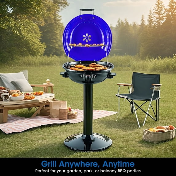 Techwood 1600W Indoor/Outdoor Electric Grill with Double Layer Stand