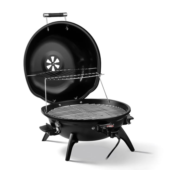 Techwood Electric BBQ Grill - 15 Servings, Portable Double Layer, Removable Stand, 1600W