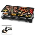 thumbnail image 1 of Techwood 2-in-1 Electric Raclette & Korean BBQ Grill – Fast Heating, Removable Non-Stick Grill Plate, 8 Cheese Melt Pans, Ideal for Parties & Family Fun, 1 of 6