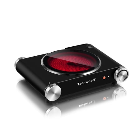 Techwood Infrared 7.1-Inch Countertop Burner with 1 Coil, Black