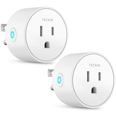Teckin Smart Plug, Timer and Remote Control, Voice Control, Mini Smart Outlet, 2 Packs