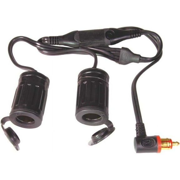 TecMate OptiMate Cable O-36, Y-Splitter, Bike 90 Plug, 2 x Auto Socket
