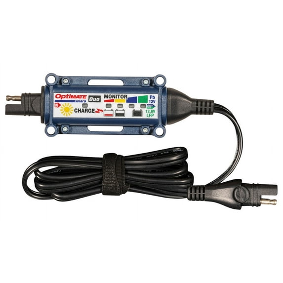 Tecmate OptiMate Solar DUO 5A 12V Charge Controller & Battery Monitor (TM-522-D)