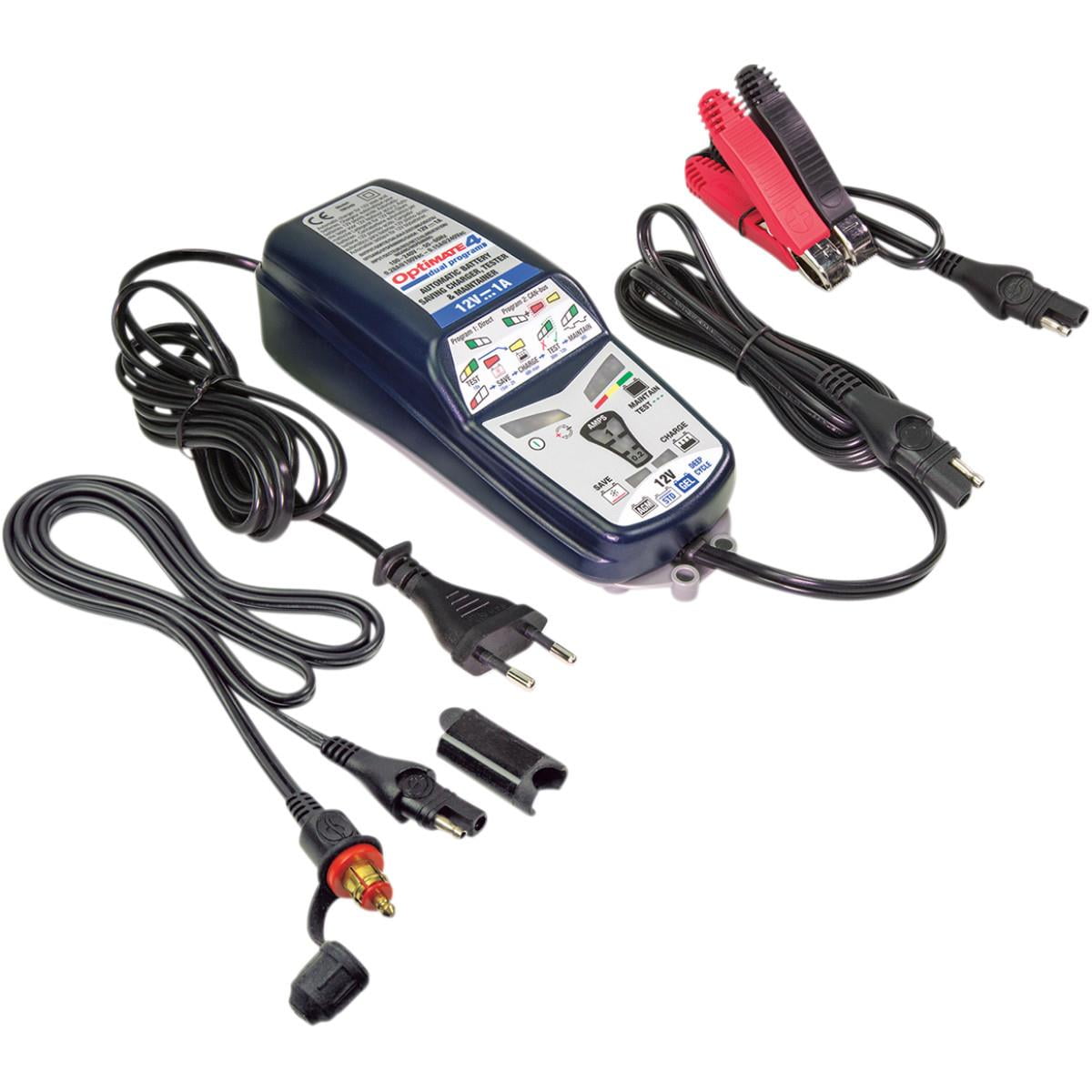 Tecmate TM351 Optimate 4 Dual Program Weatherproof Desulfating Battery Charger/Maintainer for for BMW