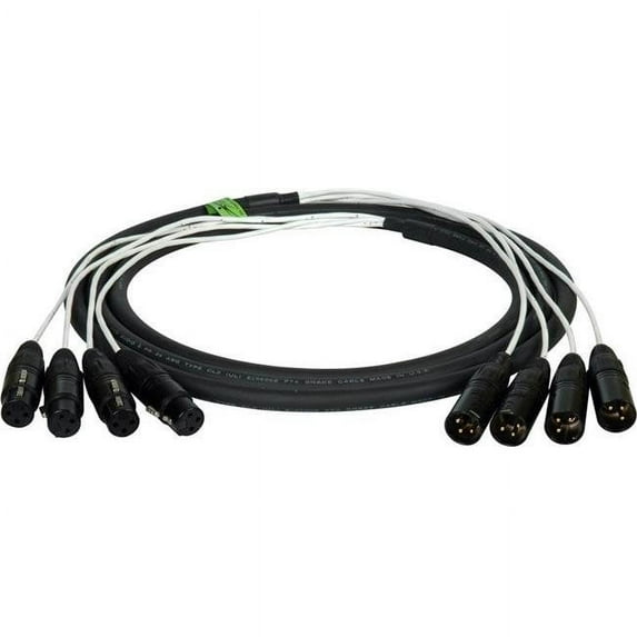 Tecnec 4XLM-4XLF-25 4-Channel XLRM-XLRF Audio Snake Cable - 25 ft.