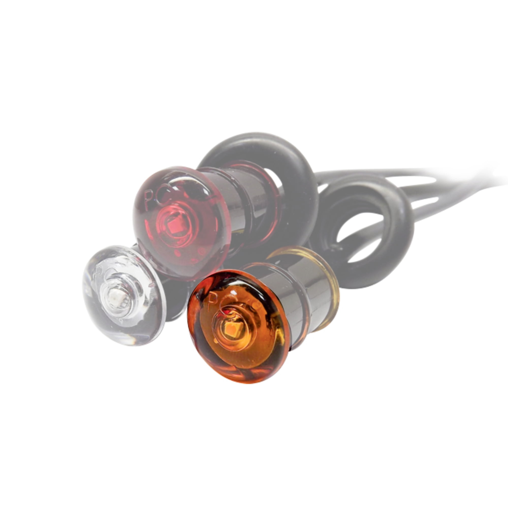 Tecniq New OEM Amber Mini PC Sidemarker Amber Lens w/out wire sheathing ...