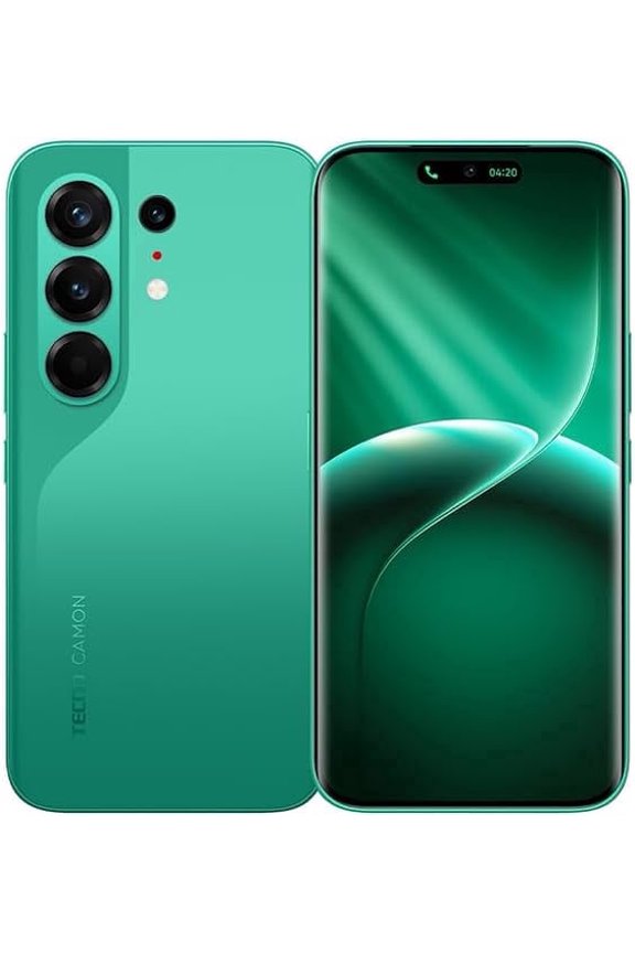 Camon 50 Pro Ai 4G LTE (256GB + 8GB) (Compatible with Tmobile Mint Tello Boost Mobile and Worldwide) Dual Sim 6.78" 1.5K 50MP Sony Cam 60X Zoom Camera (Malachite Green)