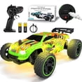 thumbnail image 1 of Tecnock RC Cars for Kids, 1:18 Scale 2WD Off-road RC Trucks with USB-C Easy Charging, 2.4GHz Remote Control Car with LED Lights for Indoor&outdoor, 1 of 9