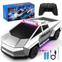 Tecnock Police RC Cars for Kids, 1:18 Scale Remote Control Car with LED Lights, 2.4GHz All-Terrain RC Trucks, Toys Gift for Boys Girls Aged 3-8, 8-12