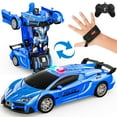 thumbnail image 1 of Tecnock Remote Control Car - Gesture Sensing, Transform RC Cars for Kids, 2.4GHz One Button Transformation Robot Toy with LED Lights, RC Car Toy Gift for Age 8-12 Boys, Girls, 1 of 8