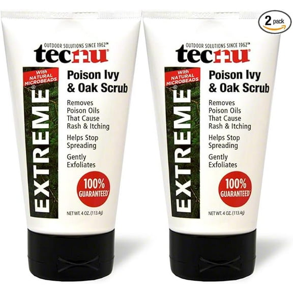 Tecnu Extreme Poison Ivy & Oak ScrubRemoves Toxin from Skin That Causes Poison Ivy and Poison Oak Rash, 4-Ounce Tube, (Pack of 2)