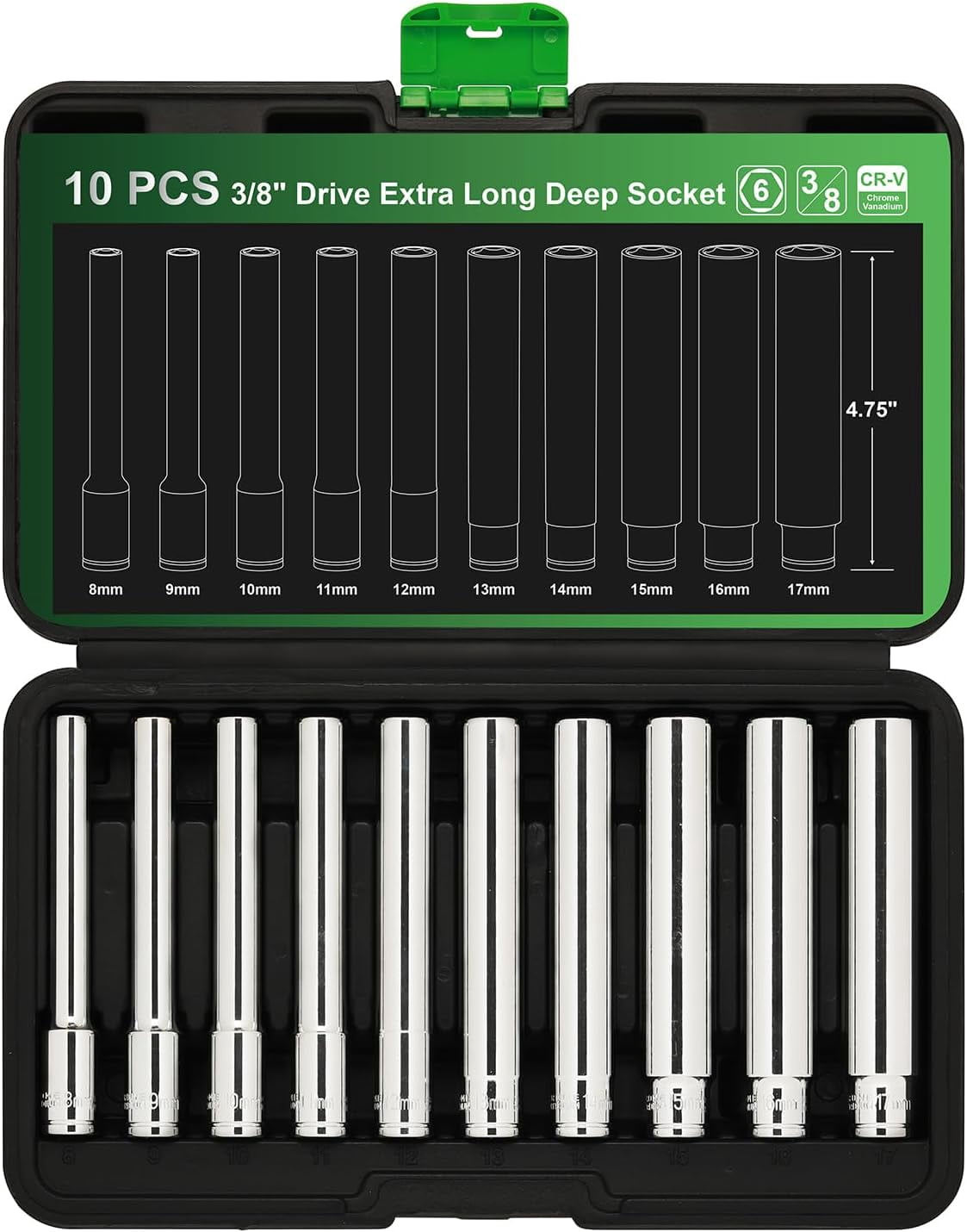 Precision Socket Sets TecoTek 10-Piece 3/8