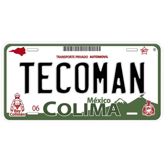 Tecoman Colima Mexico Novelty Car License Plate