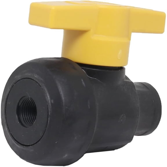 Tecomec Polypropylene 2-Way Ball Valve - 3/8" FNPT, 240 PSI