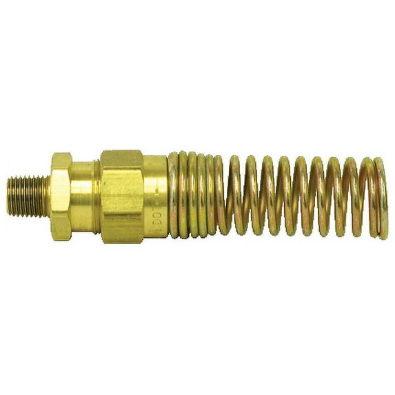 Tectran 104 Male Connector with Spring Guard (3/8" H-1/2" 3/8"IDx1/2"MPT)