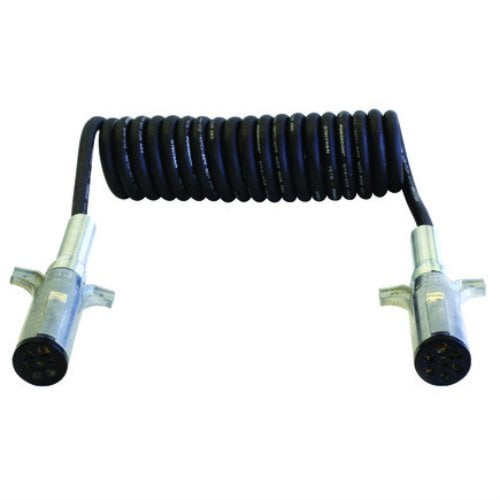 Tectran 7ETB522MG Powercoil (Black, 6/14 - 1/12 Gauge, 15' Length, 2 x 12" Lead Length, 2 with Spring Guard)