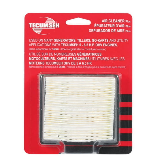 Tecumseh Small Engine Air Filter For Tecumseh 5 - 6.5 HP Engines