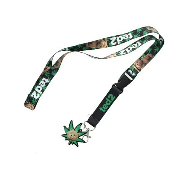 Ted 2 Teddy Bear Lanyard Keychain ID Badge Holder with PVC Charm, 1 count